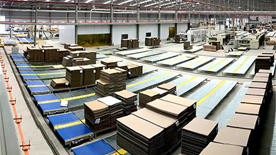 Manutention et Convoyage de Carton Ondulé (Production en Usine)